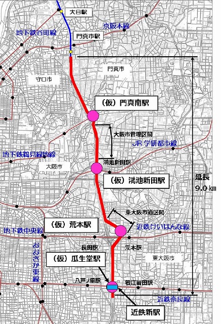 大阪モノレール線延伸 鉄道計画データベース